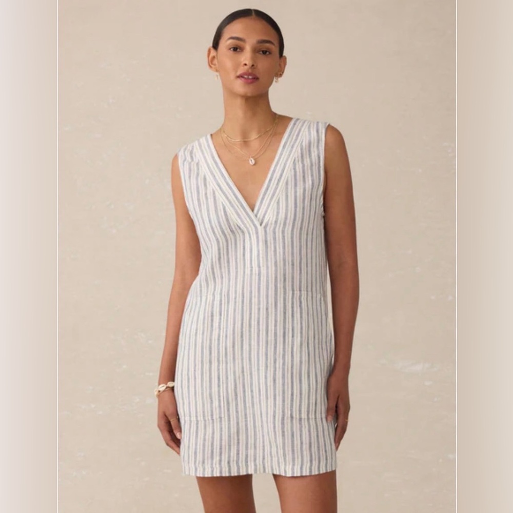 Faherty stripped Sleeveless Dress